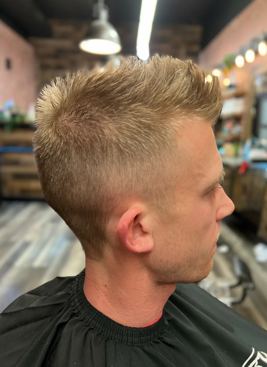 Low fade haircut and beard trim by Denver barber Artur 'Abo' Simonov