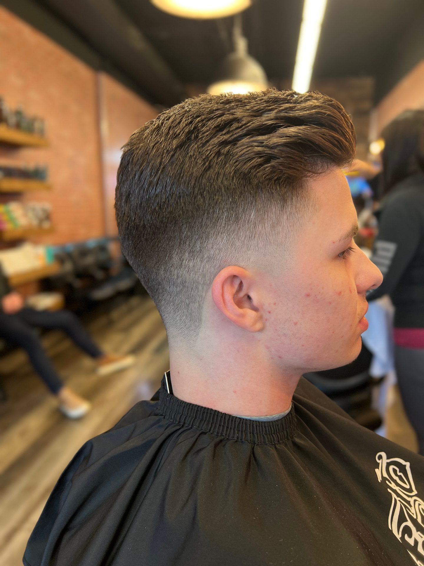 Client transformation at Alfani's Barbershop Denver
