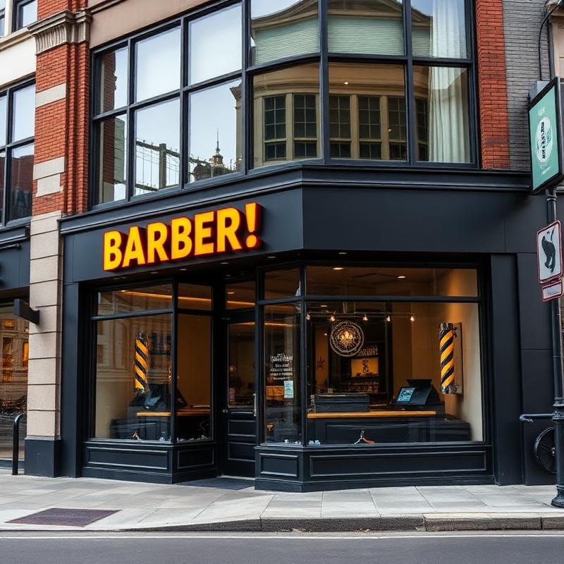 Alfani's Barbershop storefront on East Colfax Avenue in Denver Colorado